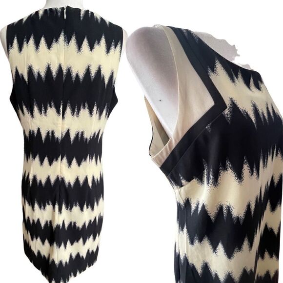 Lucy Paris Sleeveless Chevronish Concealed Back Zip Dress - Picture 3 of 9